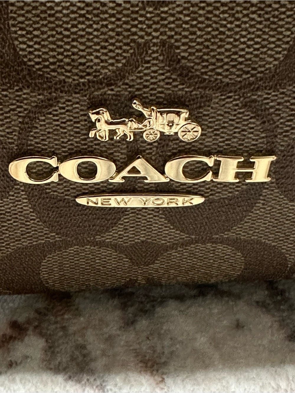 Coach Marlon Brown Signature Canvas Shoulder Bag - Picture 6 of 6